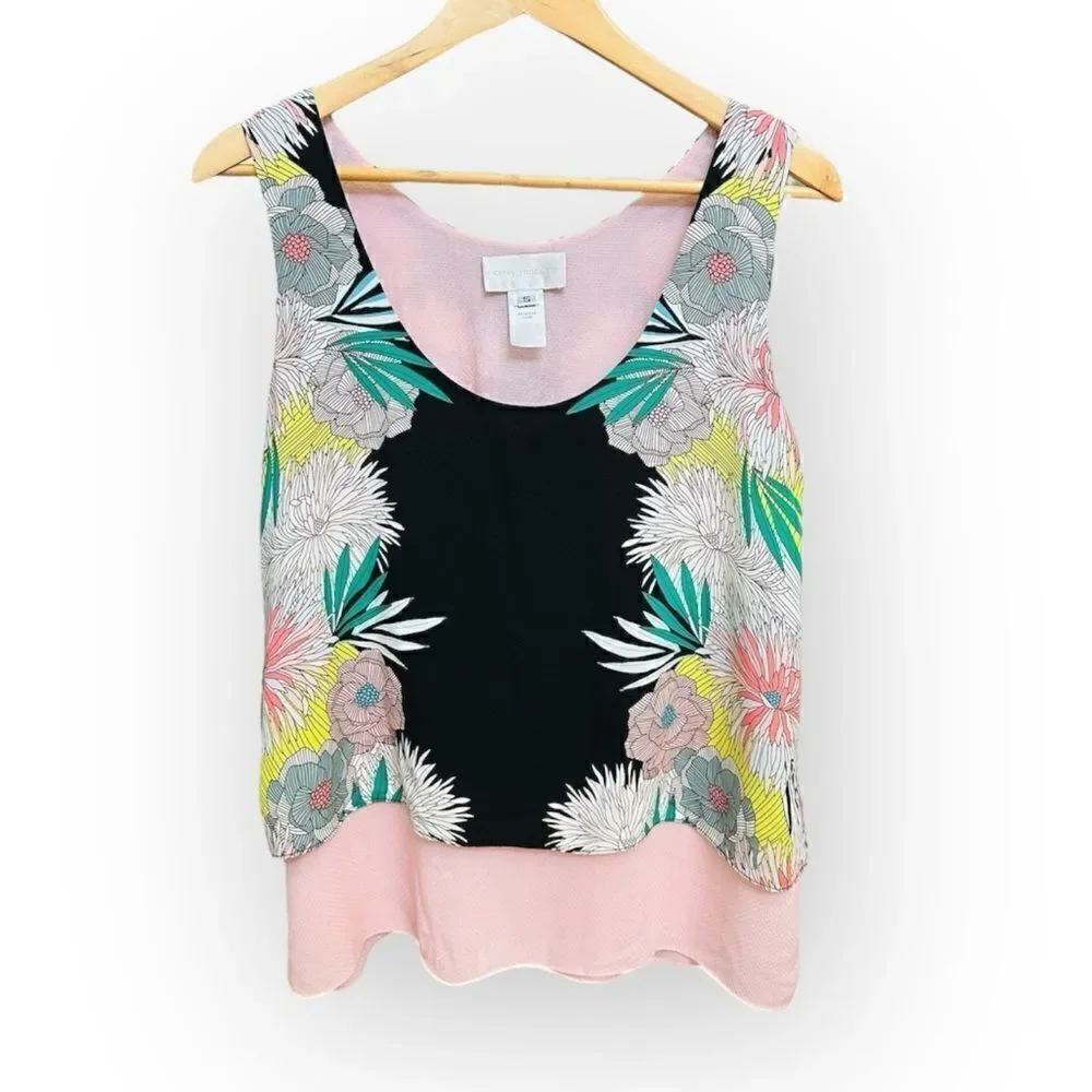 Anthropologie Top Corey Lynn Calter Anana Tank Layered Slit Back Size Small